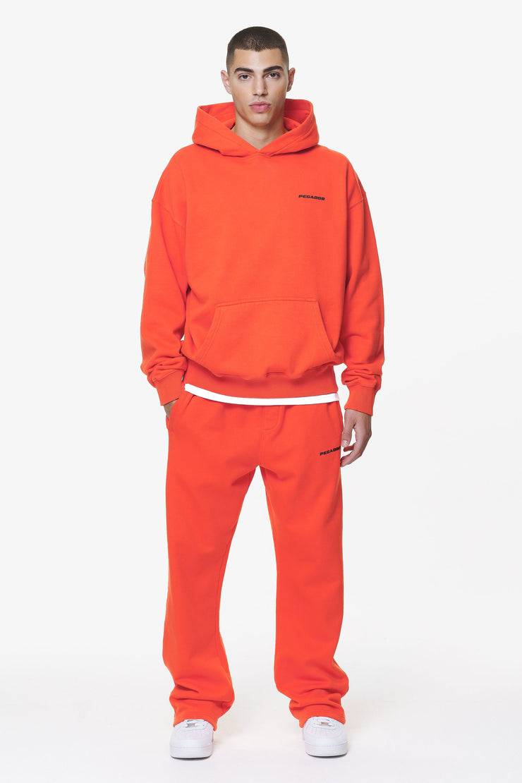 Pegador Logo Wide Sweat Pants Washed Signal Red Gum 2025