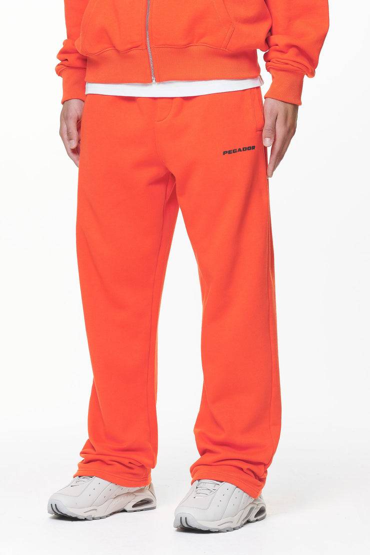 Pegador Logo Wide Sweat Pants Washed Signal Red Gum 2025