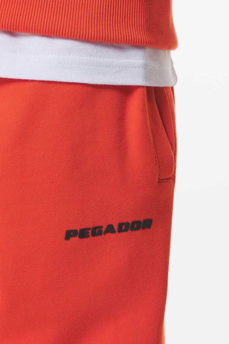 Pegador Logo Wide Sweat Pants Washed Signal Red Gum 2025