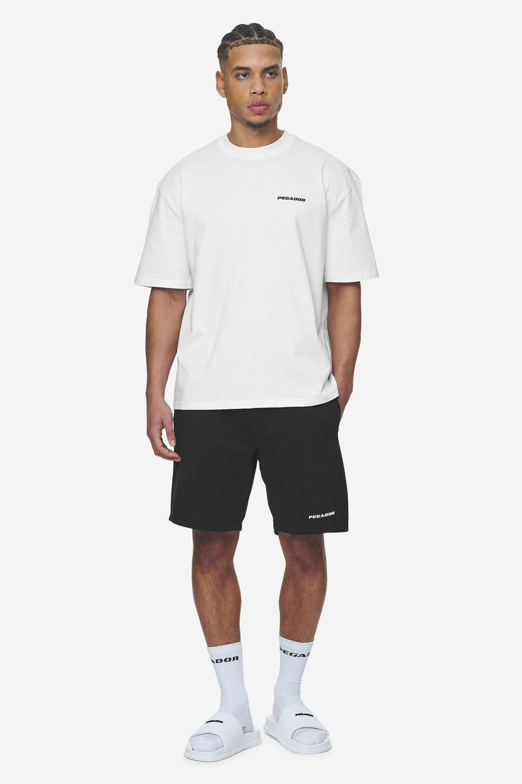 Pegador Logo Oversized Tee White Black Gum Outlet