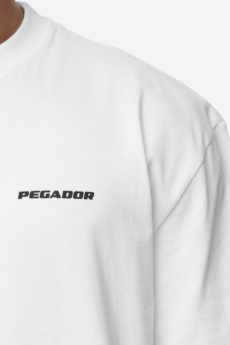 Pegador Logo Oversized Tee White Black Gum Outlet