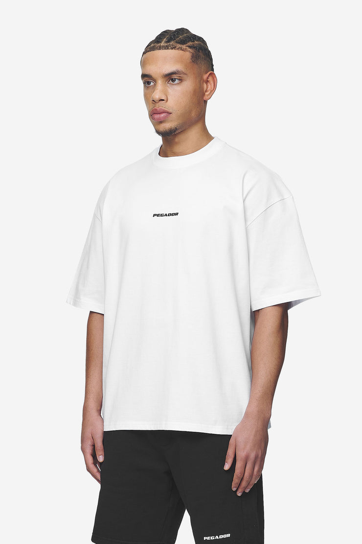 Pegador Logo Boxy Tee White Black Gum Verkauf