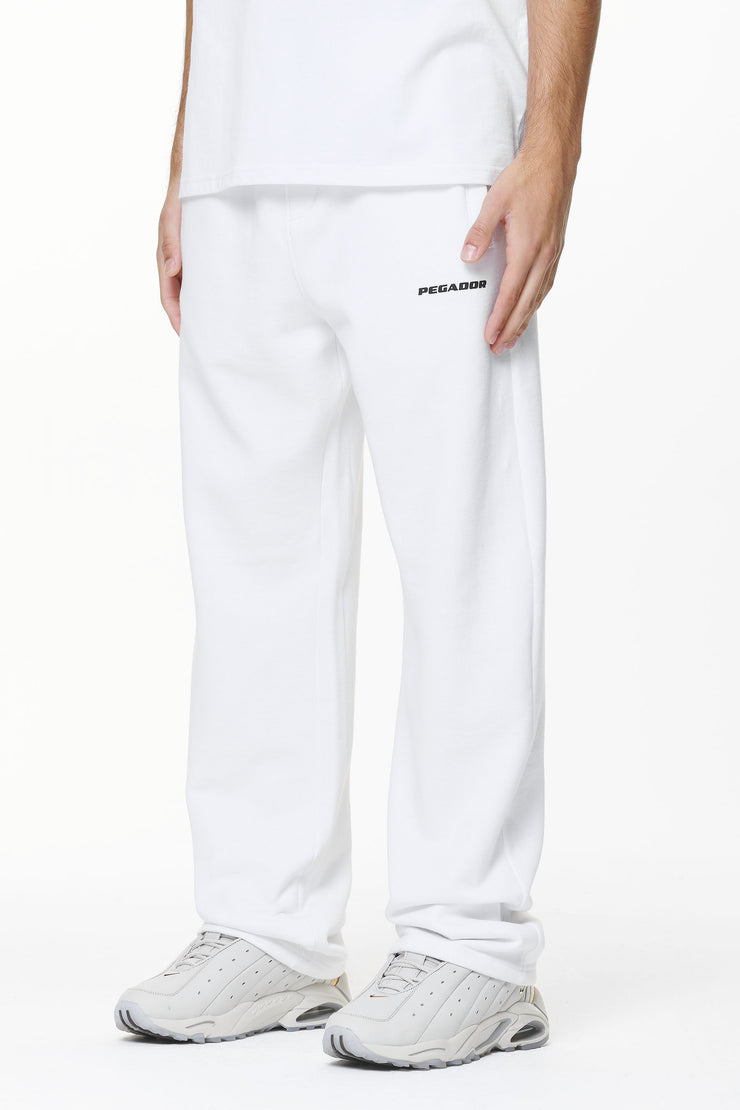 Pegador Logo Wide Sweat Pants White Gum Schlussverkauf