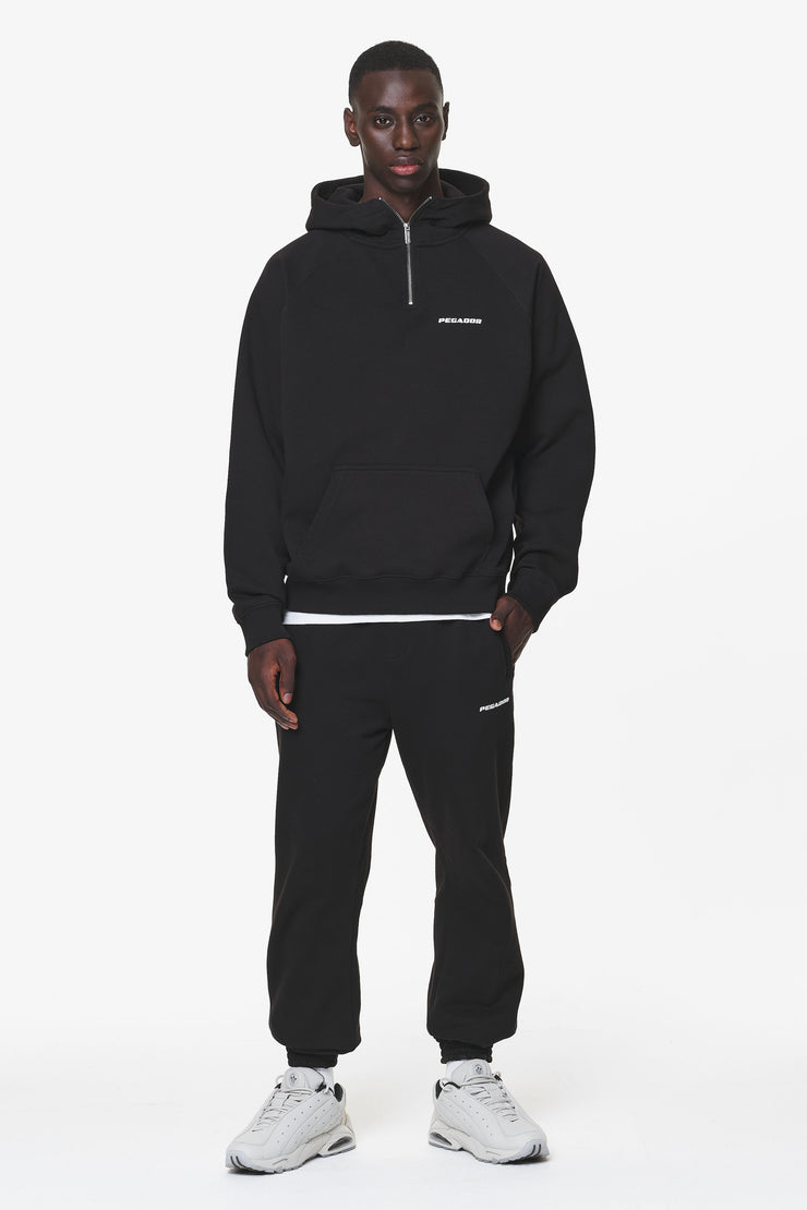 Pegador Logo Oversized Halfzip Hoodie Black Gum Limitierter Zeitrabatt