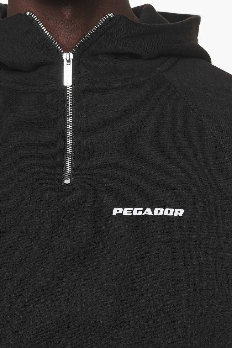 Pegador Logo Oversized Halfzip Hoodie Black Gum Limitierter Zeitrabatt