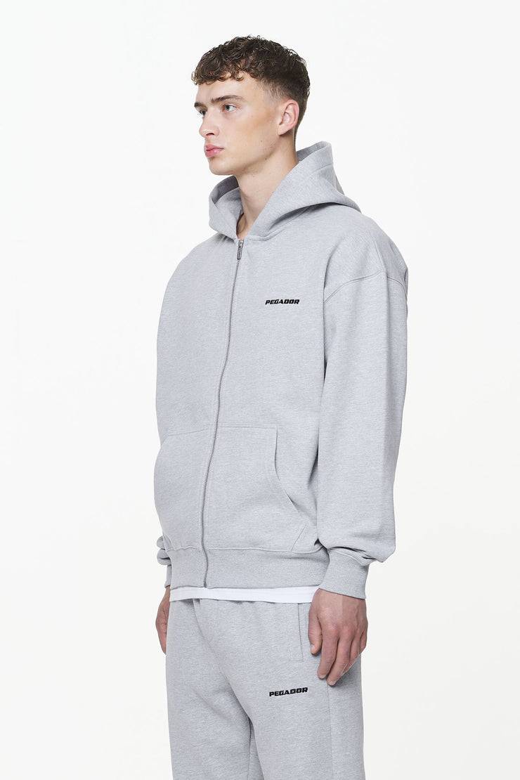 Pegador Logo Oversized Sweat Jacket Grey Melange Versandkostenfrei