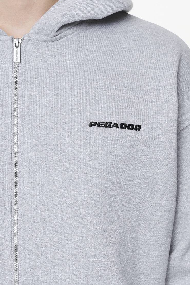 Pegador Logo Oversized Sweat Jacket Grey Melange Versandkostenfrei