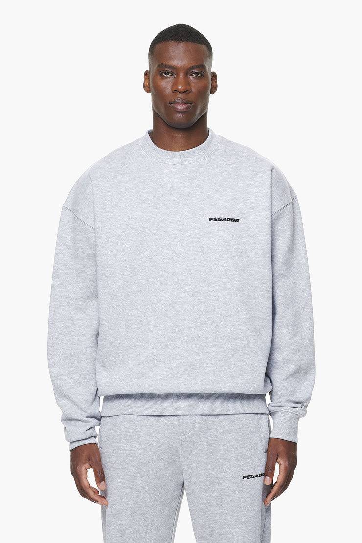 Pegador Logo Oversized Sweater Grey Melange Großer Ausverkauf