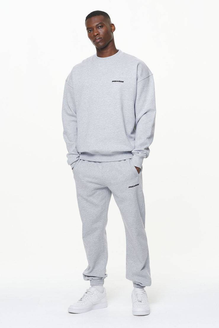 Pegador Logo Oversized Sweater Grey Melange Großer Ausverkauf
