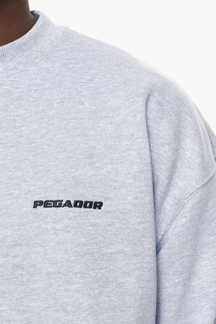 Pegador Logo Oversized Sweater Grey Melange Großer Ausverkauf