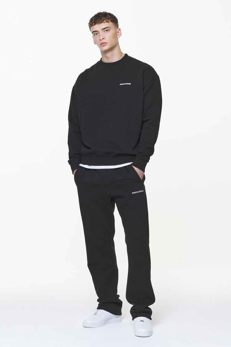 Pegador Logo Oversized Sweater Vintage Washed Onyx Black Flash Sale