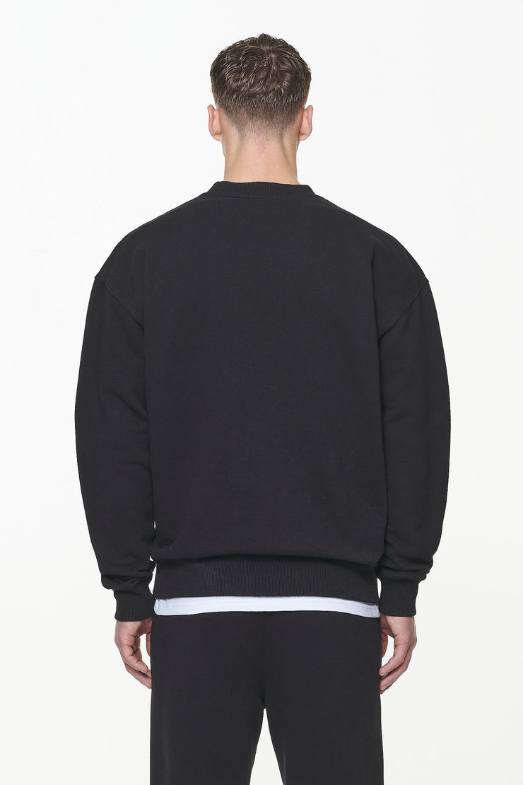 Pegador Logo Oversized Sweater Vintage Washed Onyx Black Flash Sale