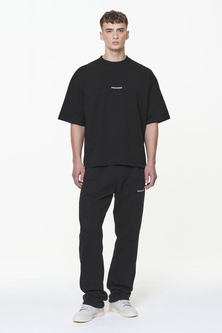Pegador Logo Boxy Tee Vintage Washed Onyx Black Begrenztes Angebot