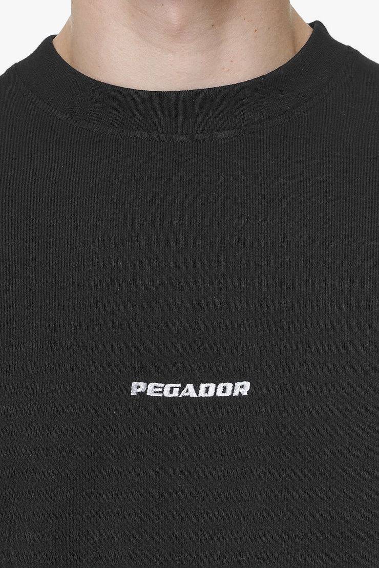 Pegador Logo Boxy Tee Vintage Washed Onyx Black Begrenztes Angebot