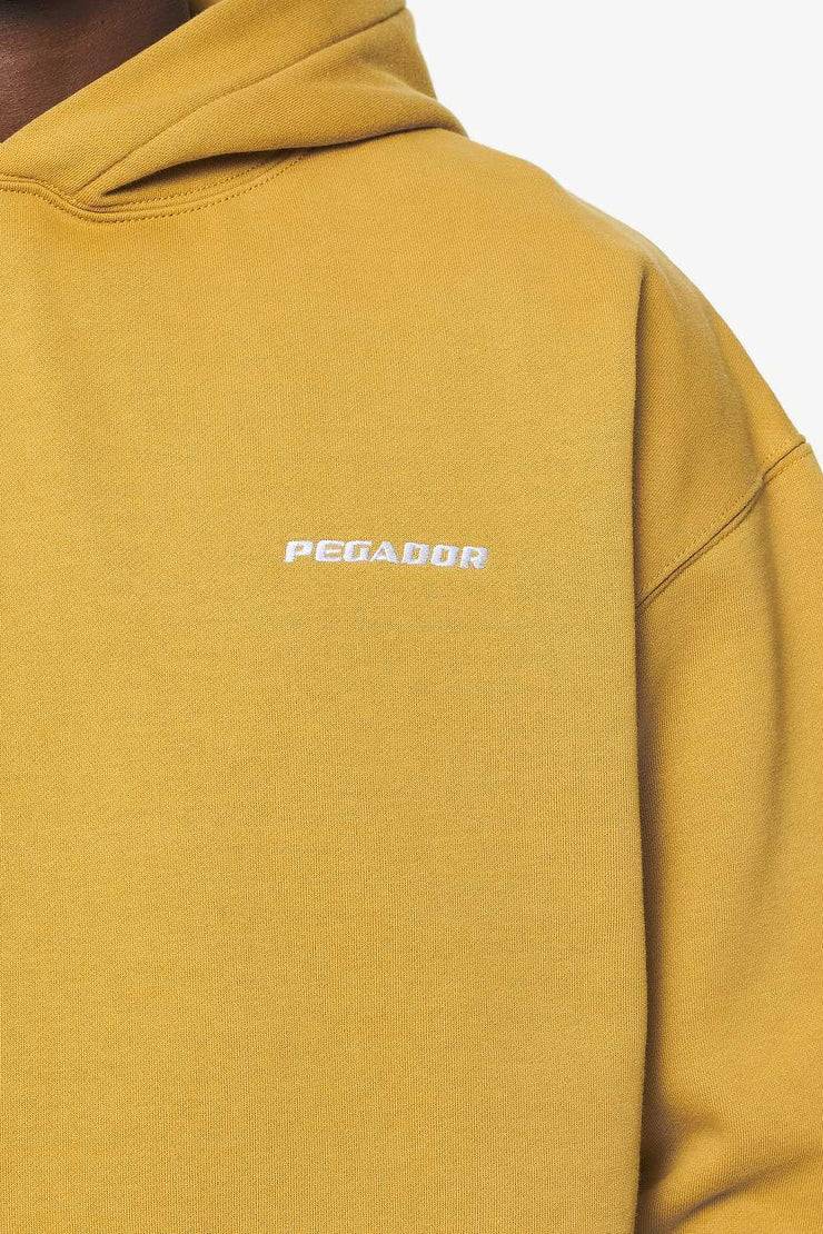 Pegador Logo Oversized Hoodie Vintage Washed Mustard Online Shopping