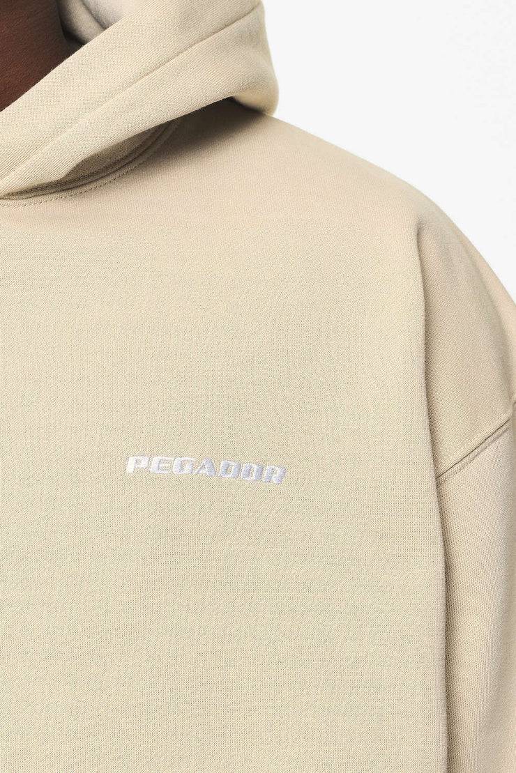 Pegador Logo Oversized Hoodie Vintage Washed Kingdom Beige Preisnachlass