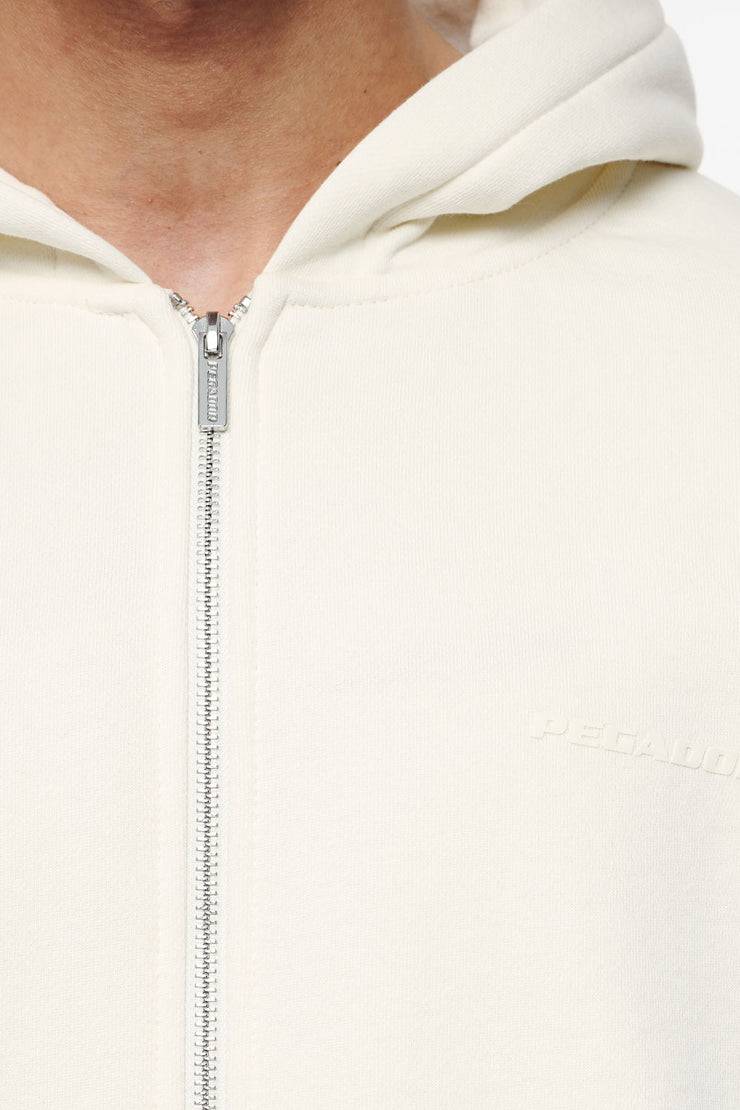 Pegador Logo Oversized Sweat Jacket Vintage Washed Unbleached Gum Valentinstagsangebot