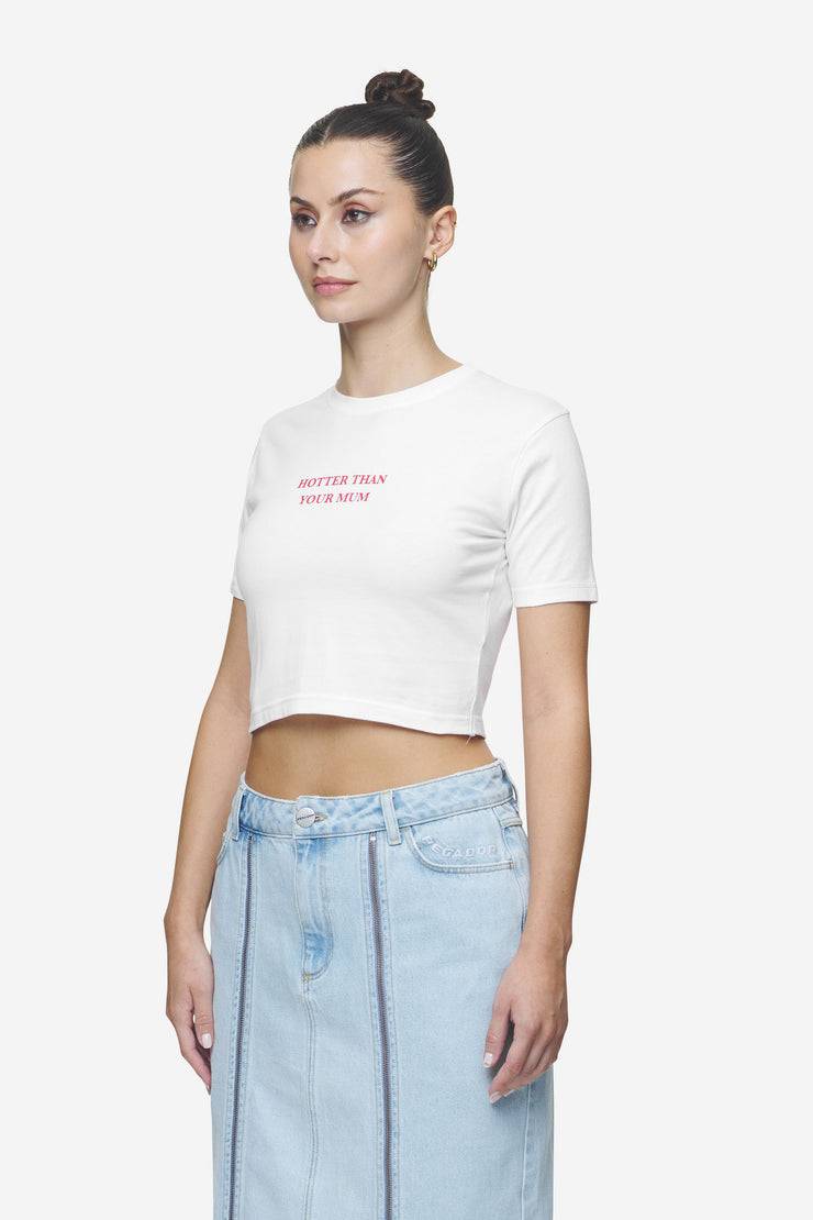 Pegador Reyna Cropped Baby Tee White Online Outlet
