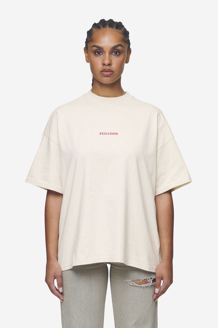 Pegador Reyna Heavy Oversized Tee Washed Coast Sand Zeitlich begrenztes Angebot