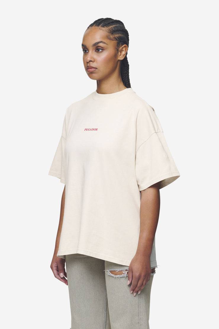 Pegador Reyna Heavy Oversized Tee Washed Coast Sand Zeitlich begrenztes Angebot