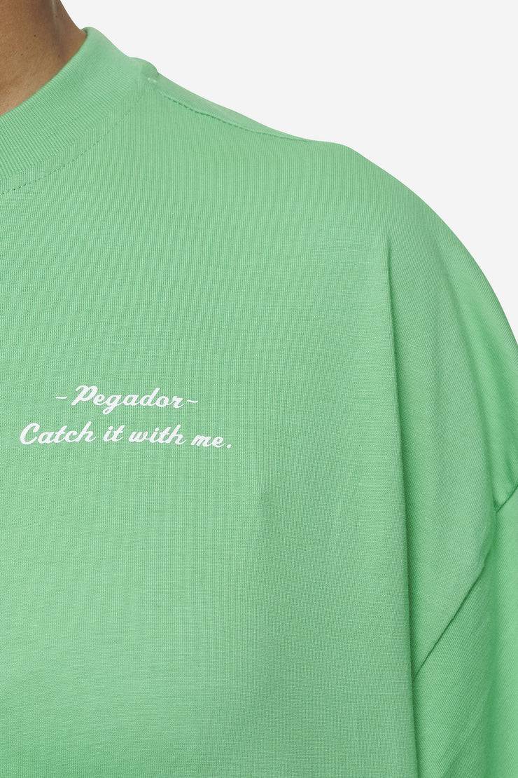 Pegador Yebra Heavy Oversized Tee Washed Peppermint Green Große Rabatte