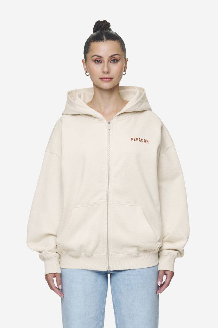 Pegador Balari Oversized Sweat Jacket Washed Coast Sand Saisonale Angebote