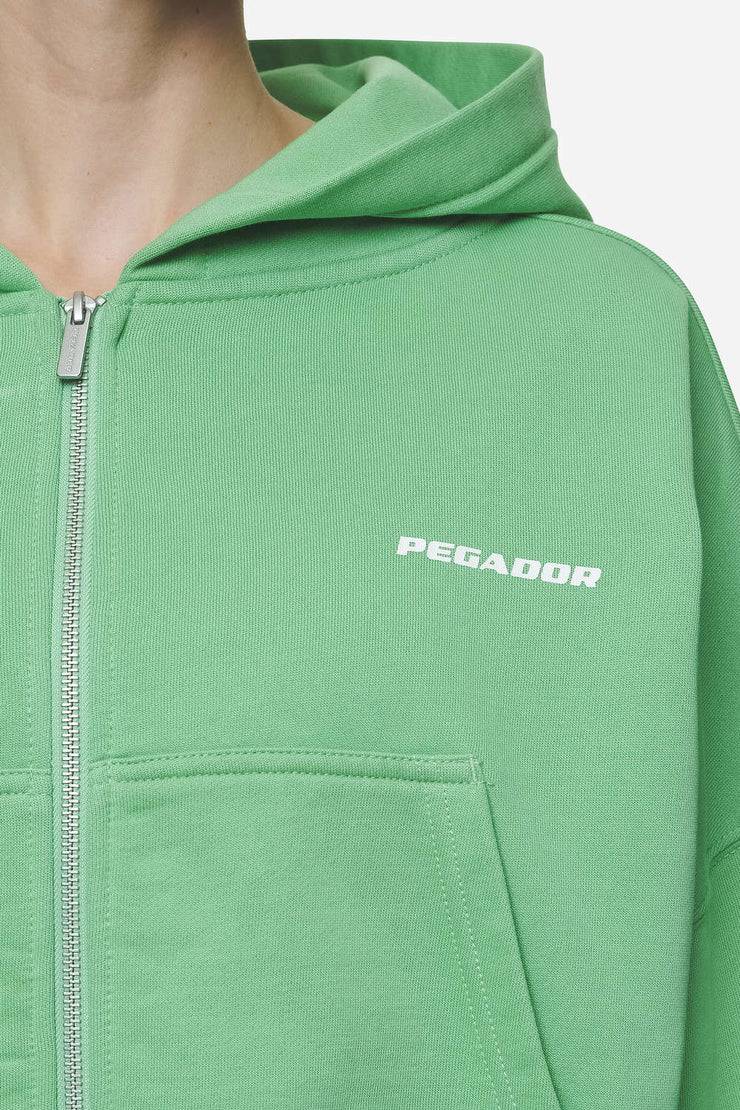 Pegador Lana Logo Cropped Sweat Jacket Washed Peppermint Green White Sonderangebote