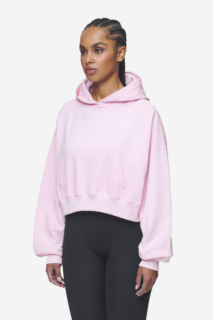 Pegador Luna Logo Oversized Cropped Hoodie Washed Bubblegum White Riesige Ersparnisse