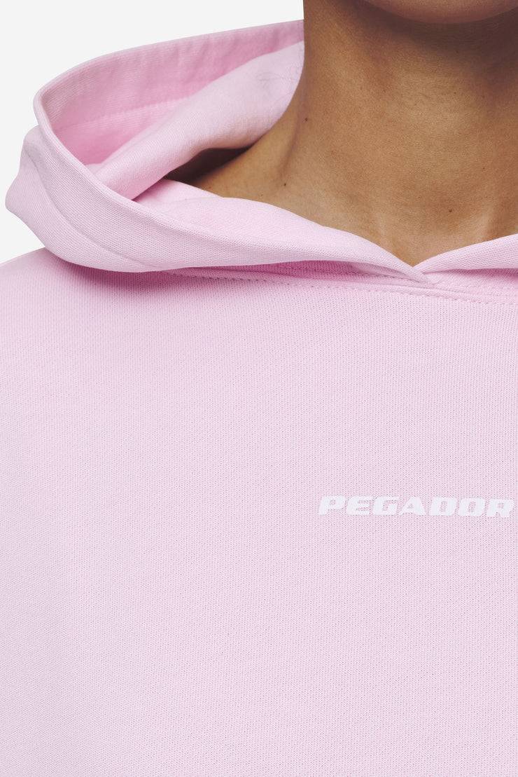 Pegador Luna Logo Oversized Cropped Hoodie Washed Bubblegum White Riesige Ersparnisse