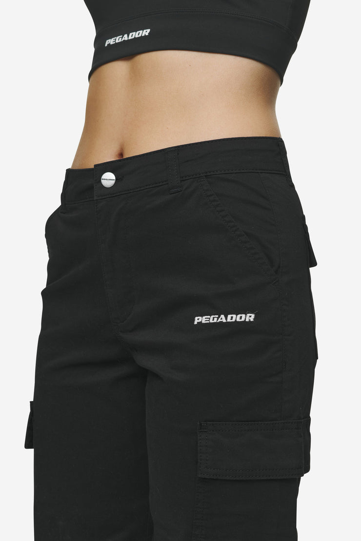Pegador Lia Wide Cargo Pants Black Rabatte dieses Monats
