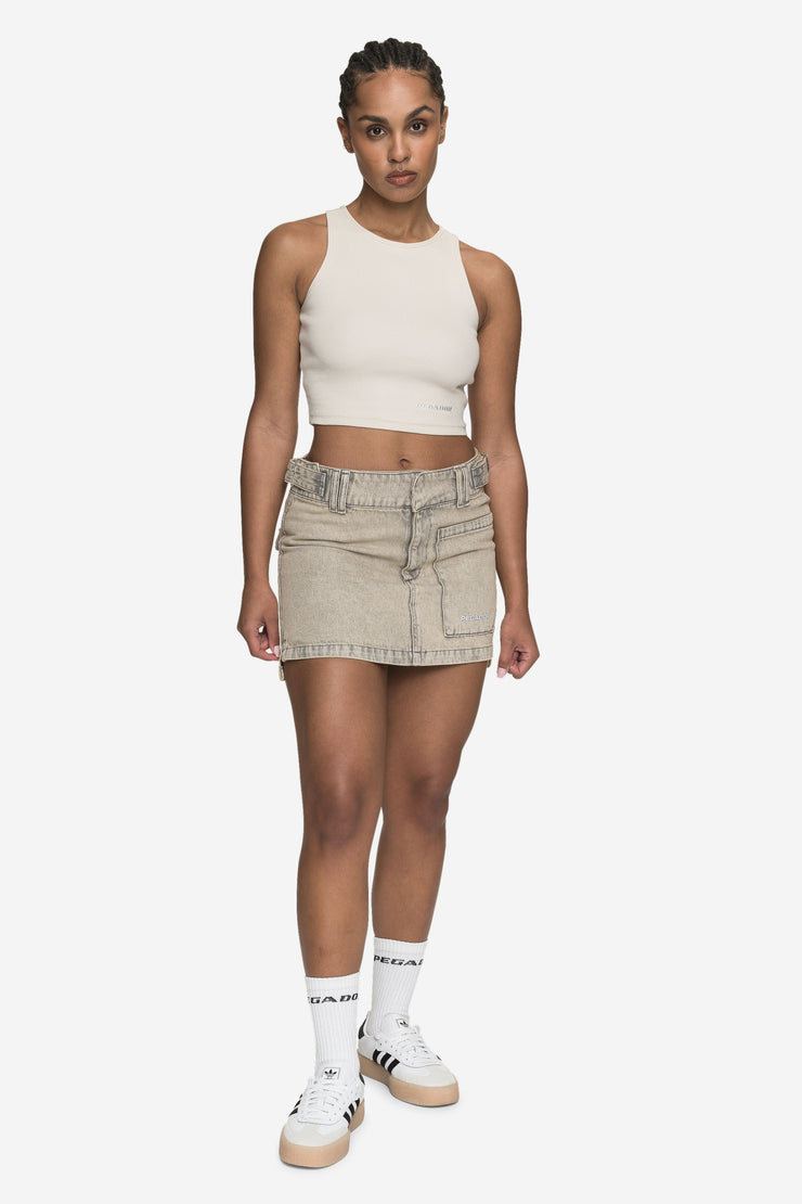 Pegador Antonia Cargo Mini Skirt Washed Coast Sand 2025