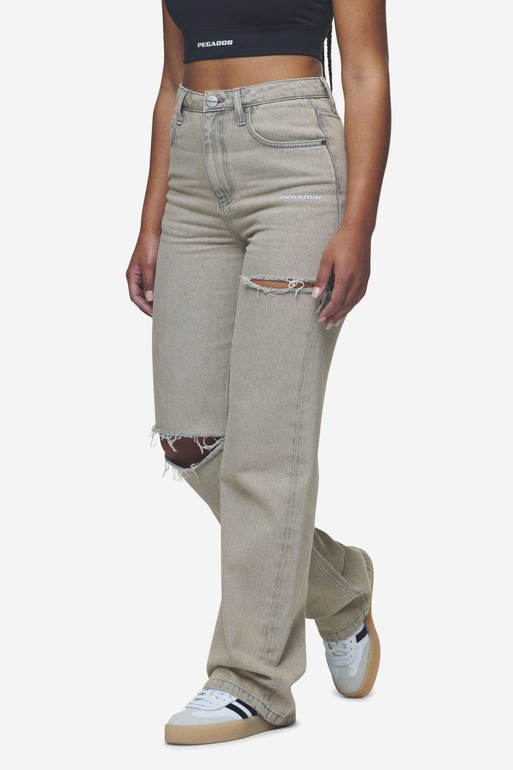 Pegador Romani Destroyed High Waist Jeans Washed Coast Sand Verkauf
