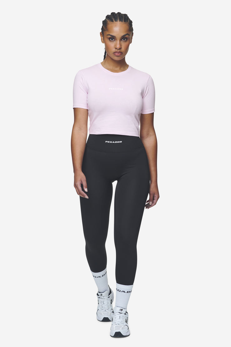 Pegador Ines Cropped Baby Tee Washed Bubblegum White Gum im Angebot