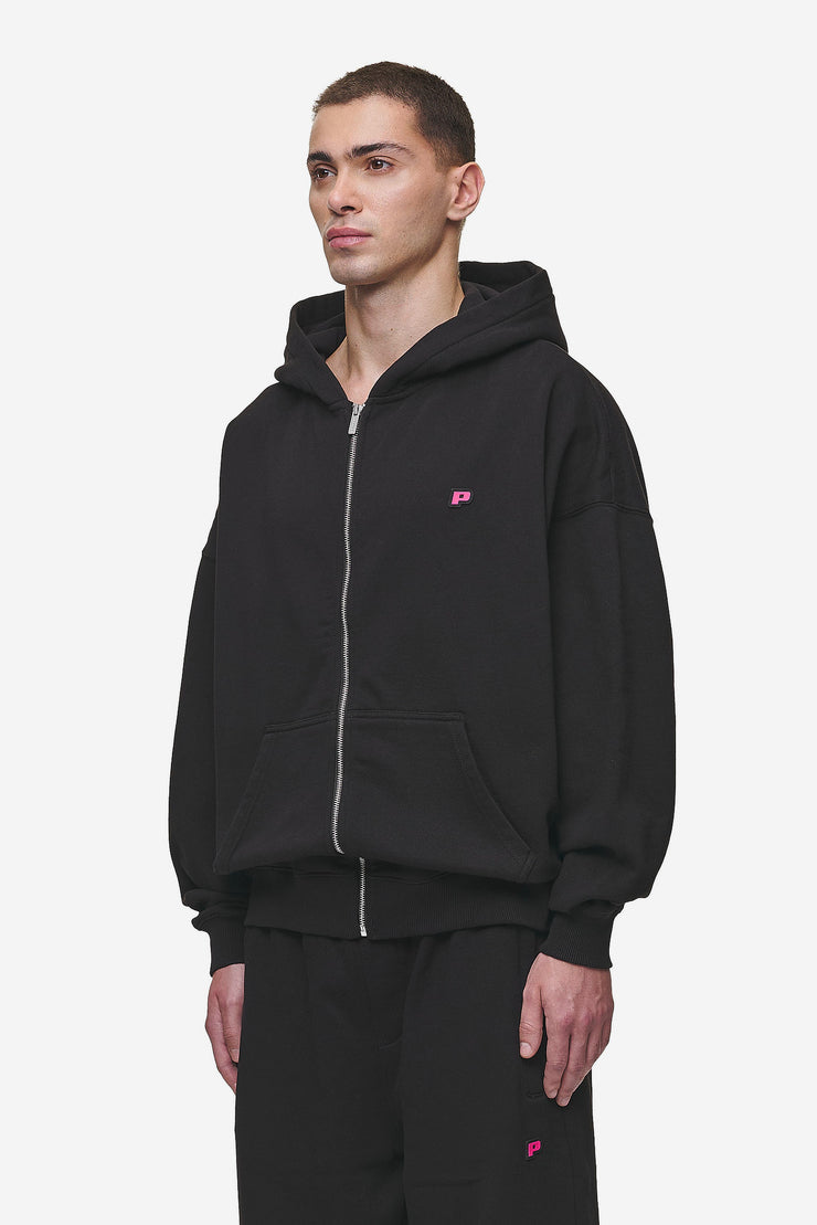 Pegador Leono Boxy Sweat Jacket Washed Black Virtual Pink Gum Vatertagsangebot