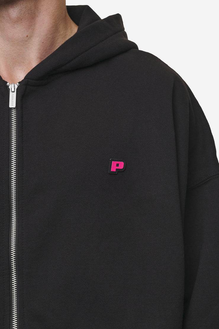 Pegador Leono Boxy Sweat Jacket Washed Black Virtual Pink Gum Vatertagsangebot