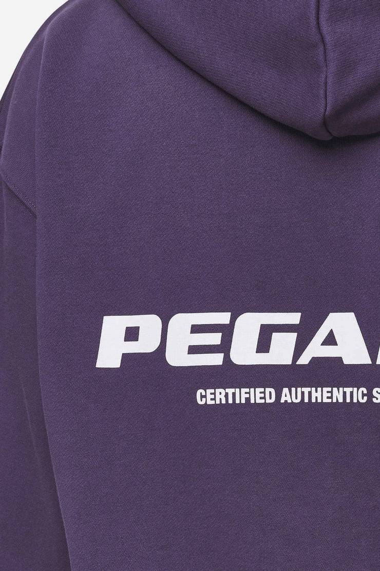 Pegador Colne Logo Oversized Sweat Jacket Washed Deep Purple White Heißer Verkauf