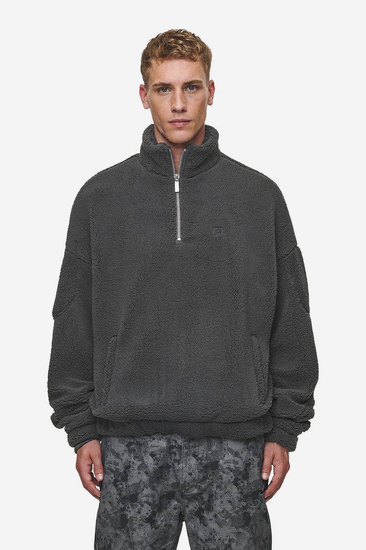 Pegador Munoz Teddy Half Zip Sweater Anthracite Saisonale Angebote