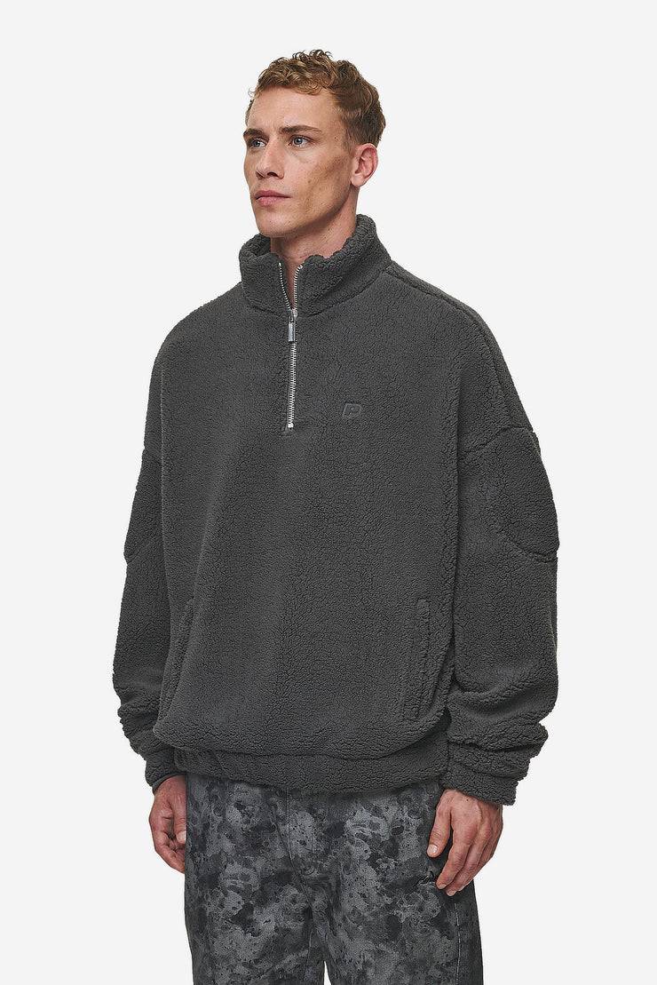 Pegador Munoz Teddy Half Zip Sweater Anthracite Saisonale Angebote