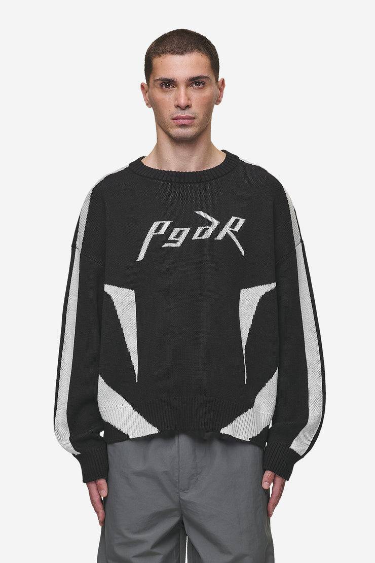 Pegador Kazan Boxy Knit Sweater Black Light Grey Wochenangebot