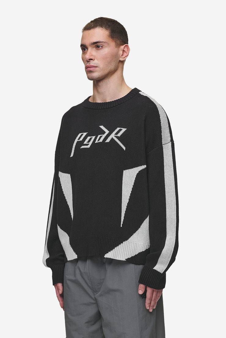 Pegador Kazan Boxy Knit Sweater Black Light Grey Wochenangebot