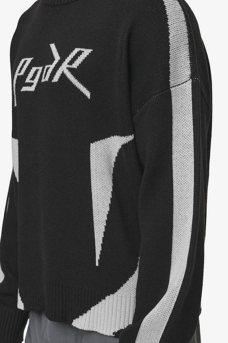 Pegador Kazan Boxy Knit Sweater Black Light Grey Wochenangebot