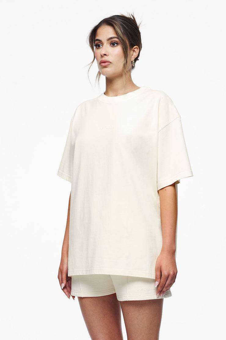 Pegador Bel Air Heavy Oversized Tee Vintage Washed Unbleached Gum Vierteljährliche Förderung