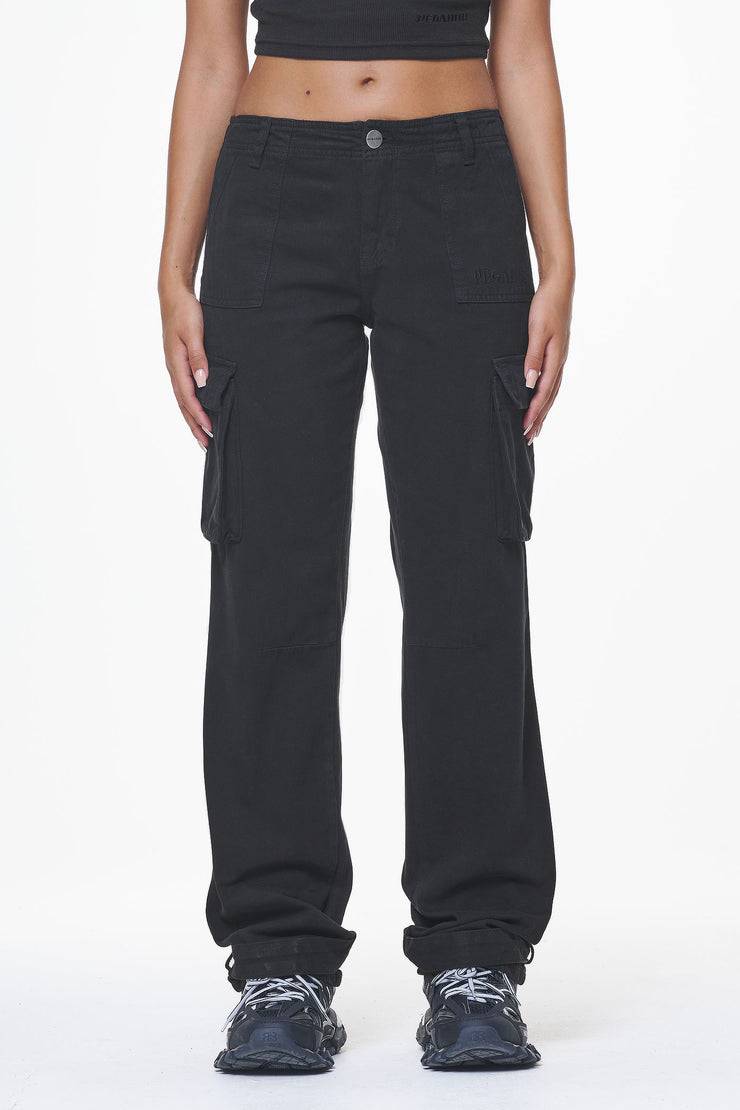 Pegador Arlia Wide Cargo Pants Black Riesige Rabatte