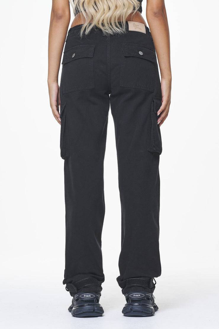 Pegador Arlia Wide Cargo Pants Black Riesige Rabatte