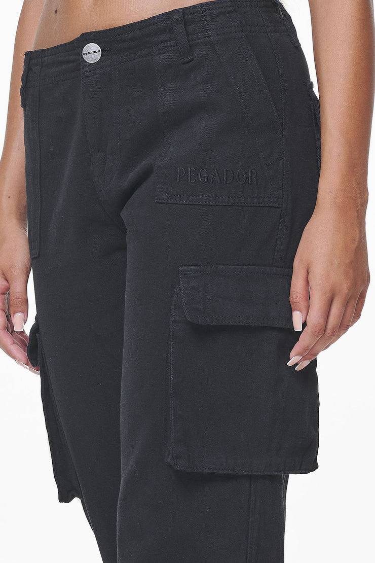 Pegador Arlia Wide Cargo Pants Black Riesige Rabatte