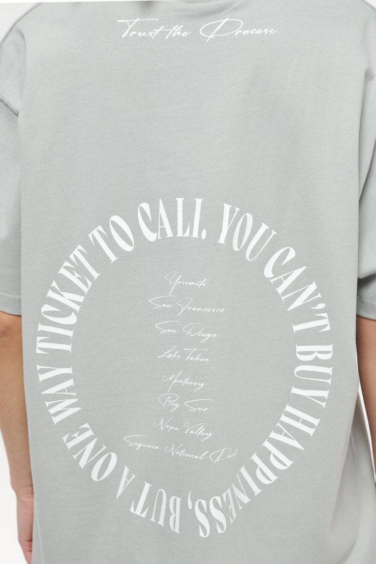 Pegador Topa Oversized Tee Vintage Washed Quiet Gray zollfrei