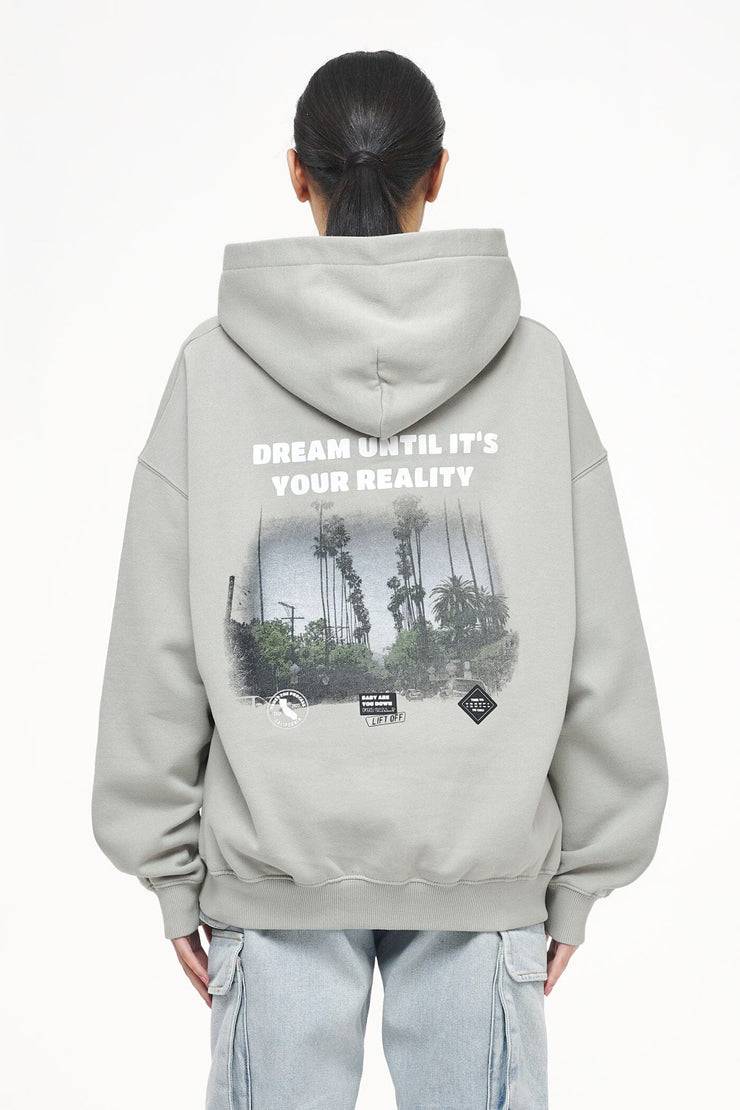 Pegador Jay Oversized Hoodie Vintage Washed Quiet Gray Online