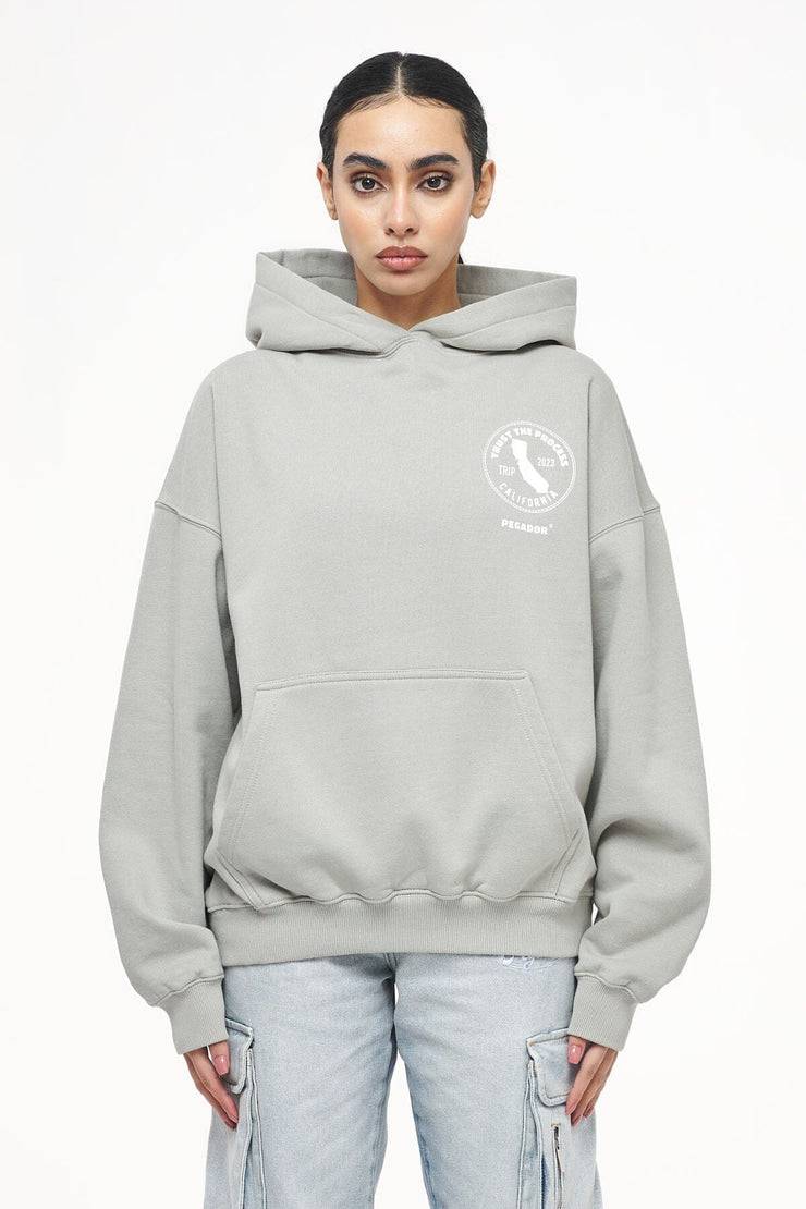 Pegador Jay Oversized Hoodie Vintage Washed Quiet Gray Online