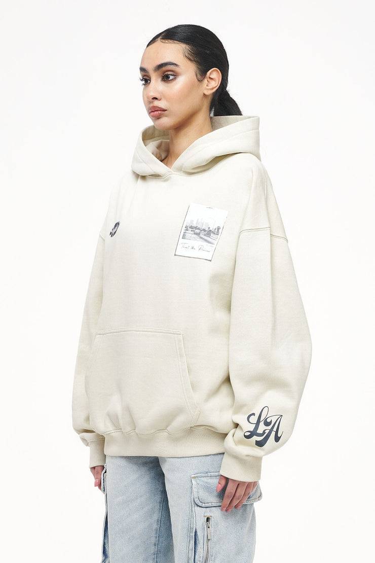 Pegador L.A. Oversized Hoodie Vintage Washed Angels Cream Auslauf
