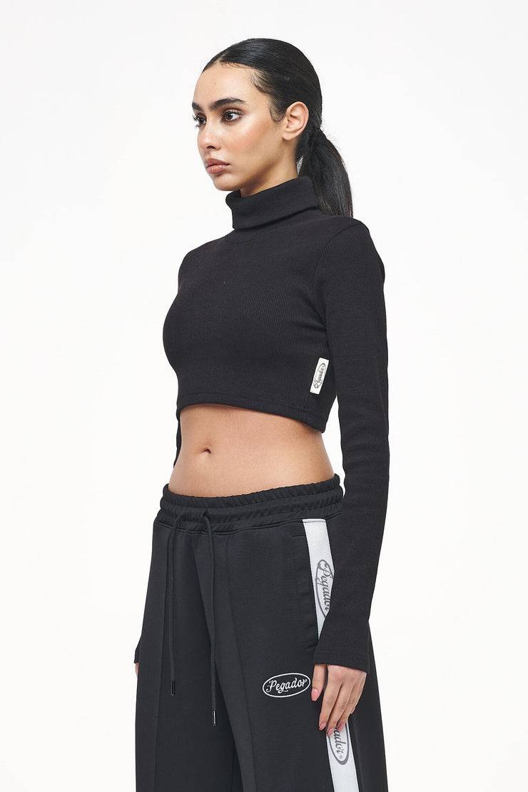 Pegador Zito Rib Cropped Turtleneck Longsleeve Black Verkauf